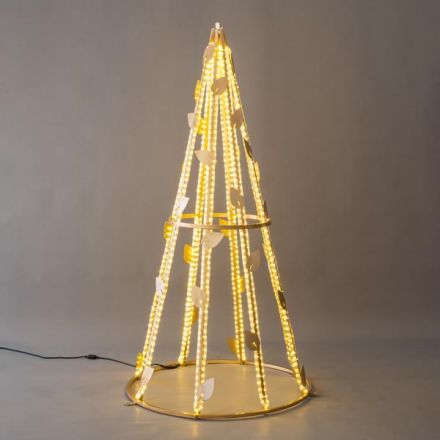 PROFESSIONAL DESIGN, TREE 3D WITH LEAVES, WARM WHITE LED ROPE LIGHT, 180x90x90cm, IP65