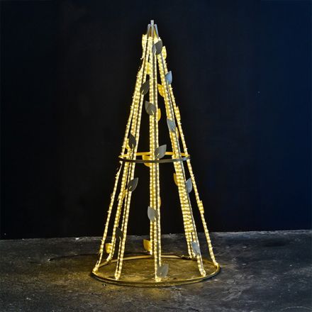 PROFESSIONAL DESIGN, TREE 3D WITH LEAVES, WARM WHITE LED ROPE LIGHT, 240x120x120cm, IP65