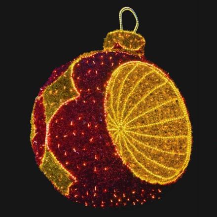 PROFESSIONAL DESIGN 3D, BALL, YELLOW LED ROPE LIGHT, 250x170x160cm, IP65
