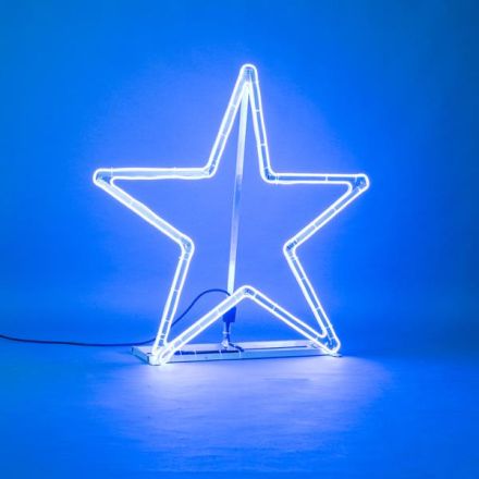 PROFESSIONAL DESIGN, STAR 2D, NEON ROPE LIGHT, TWO SIDED, BLUE, 95x94cm, IP65