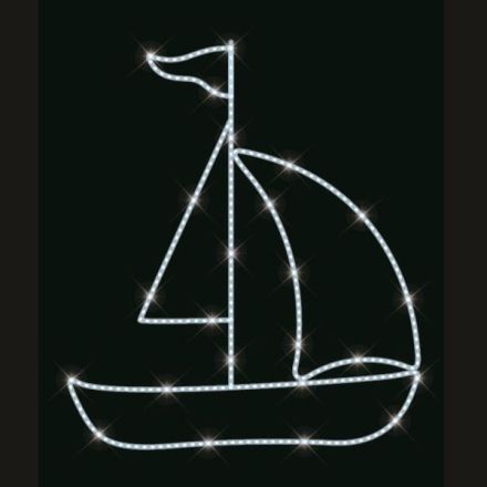 ΕΠΑΓΓΕΛΜΑΤΙΚΟ ΣΧΕΔΙΟ, ΕΠΙΣΤΗΛΙΟ, ΚΑΡΑΒΙ, ΛΕΥΚΗ LED ΦΩΤΟΣΩΛΗΝΑ, 100x90cm, IP65