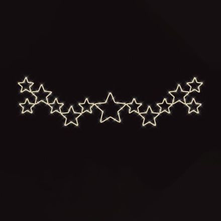 ΕΠΑΓΓΕΛΜΑΤΙΚΟ ΣΧΕΔΙΟ, ΓΙΡΛΑΝΤΑ ΑΛΟΥΜΙΝΙΟΥ ΜΕ ΑΣΤΕΡΑΚΙΑ, ΘΕΡΜΗ ΛΕΥΚΗ LED ΦΩΤΟΣΩΛΗΝΑ, 100x450cm, IP65