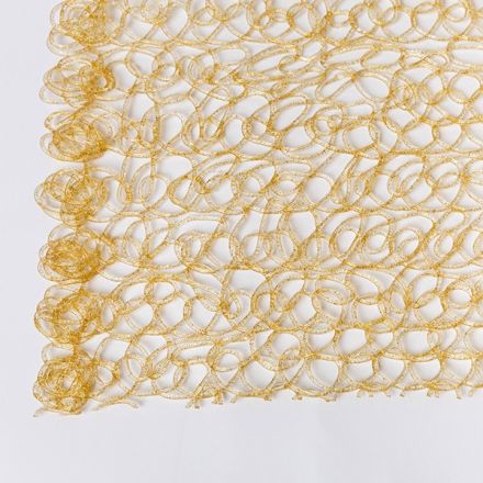PVC HEDGE, GOLD WITH GLITTER, 1x10cm