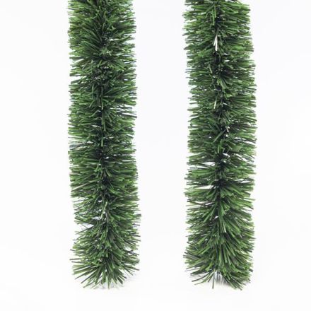 TINSEL GARLAND 3m x 8cm NATURAL GREEN COLOUR