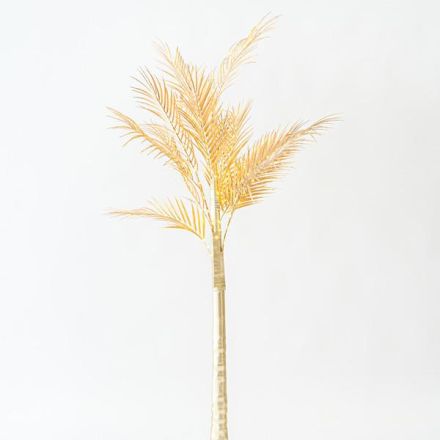 BROAD LEAVE TREE WITH GOLD LEAVES 1,5m, ADAPTOR, 110 MINI LED WARM WHITE, LEAD WIRE 3m, IP44