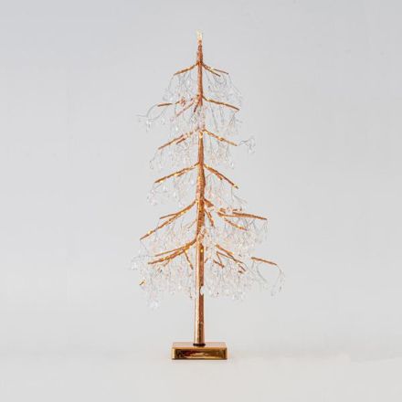 ACRILIC BRONZE TREE WITH TOP STAR, ADAPTOR STEADY, 80 WARM WHITE MINI LED, 60cm, IP44
