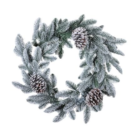 WREATH, FROSTGLOW, PE, 60cm