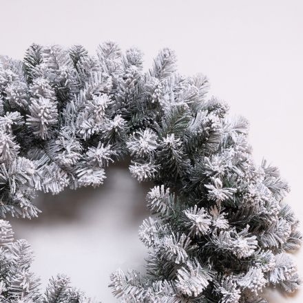 SNOWY WREATH, FROST SPARK, PVC, 75cm