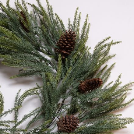 ΣΤΕΦΑΝΙ, FOREST GLAMOUR, ΜΕ ΚΟΥΚΟΥΝΑΡΙΑ, FULL PE, 75cm