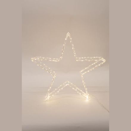 ΑΚΡΥΛΙΚΟ ΑΣΤΕΡΙ, 3,5V ΜΕΤΑΣΧΗΜΑΤΙΣΤΗ, 120 ΘΕΡΜΑ ΛΕΥΚΑ MINI LED, ΠΡΟΕΚΤΑΣΗ ΠΑΡΟΧΗΣ 5m, 46x8,5x46cm, IP44