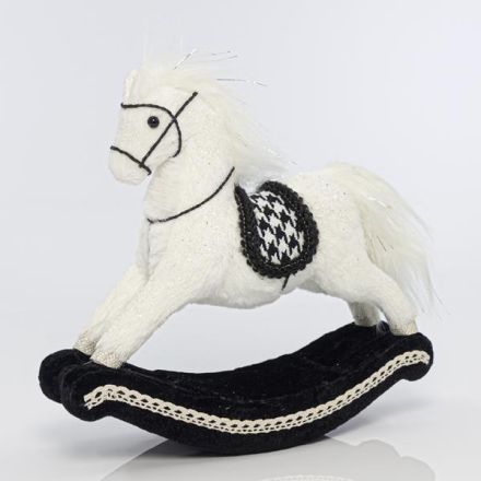 ROCKING HORSE, FUR, 28cm
