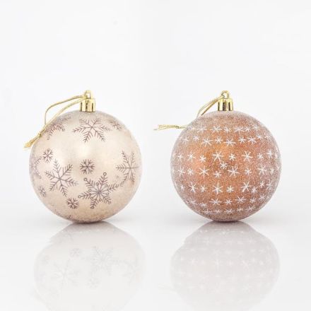 MATTE PLASTIC BALLS, SET 6PCS, 8cm