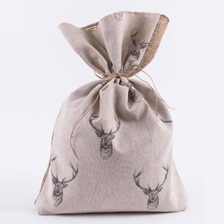 BAG FABRIC WITH DEER, 34x47cm