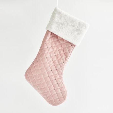 SOCK, PINK, VELVET, 48cm