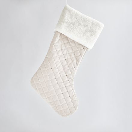 SOCK, WHITE, VELVET, 49cm