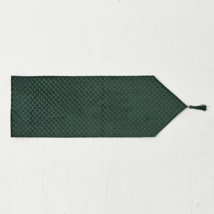 TABLE RUNNER, EMERALD GREEN, VELVET, 180x32cm