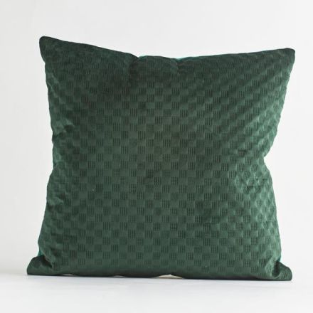 CUSHION, EMERALD GREEN, VELVET, 45x45cm