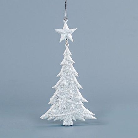 ΣΤΟΛΙΔΙ ΑΚΡΥΛΙΚΟ ΔΕΝΤΡΑΚΙ ΜΕ ΛΕΥΚΟ GLITTER 8.5x16cm