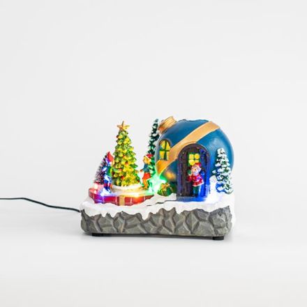 ELF HOUSE-BALL, 6 LED, WITH ADAPTOR, WITH MOVEMENT, 20x25x17,5cm