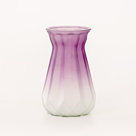 GLASS VASE, MATTE PURPLE, 9,5x11,5x18cm