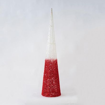 CONE TREE, WHITE-RED, 25x110cm
