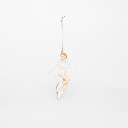 POLYRESIN ORNAMENT, WOMAN, ICE SKATING, 9x3,5x12,5cm