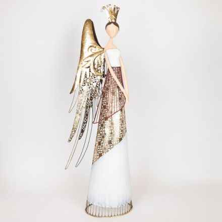 METALLIC PRINCESS WITH WHITE GOLD DRESS, 76.84cm