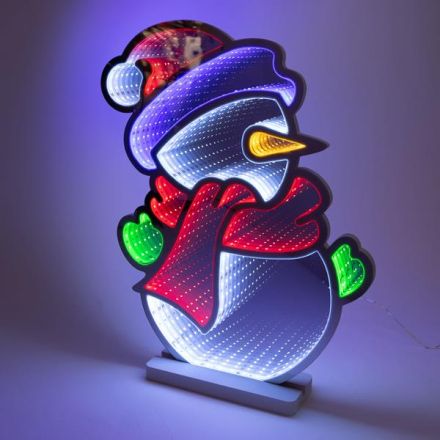 ΔΙΑΚΟΣΜΗΤΙΚΟ ΣΧΕΔΙΟ ΚΑΘΡΕΦΤΗΣ ΜΕ LED ΤΑΙΝΙΑ, 246 LED, ΧΙΟΝΑΝΘΡΩΠΟΣ 35x1.5x46cm, ΜΕΤΑΣΧΗΜΑΤΙΣΤΗ, ΧΡΩΜΑΤΙΣΤΟ LED, ΠΡΟΕΚΤΑΣΗ ΠΑΡΟΧΗΣ 3m, IP20