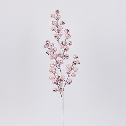ΚΛΑΔΙ ΜΕ ΡΟΖ ΠΕΡΛΕ BERRY, 58cm