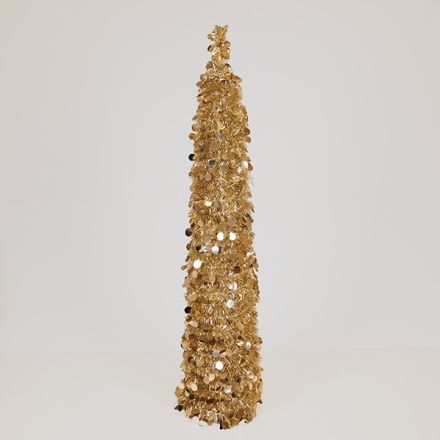 CONE WITH SEQUINS, CHAMPAGNE, FOLDABLE, 150cm