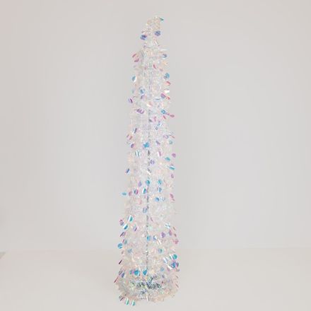 CONE WITH SEQUINS, IRIDESCENT, FOLDABLE, 150cm