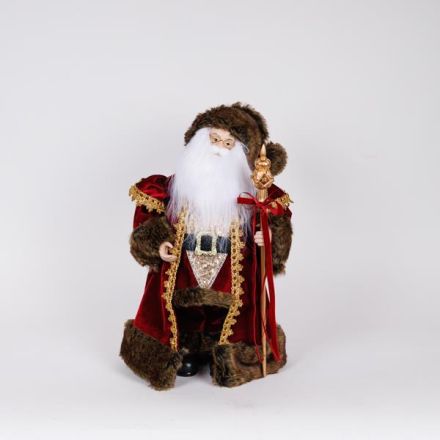 SANTA WITH GOLD SCEPTER, 46cm