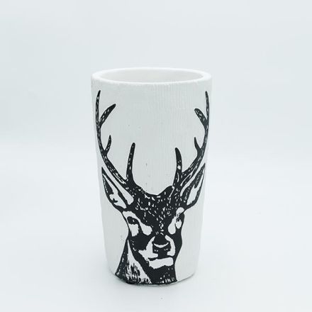 ΒΑΖΟ ΑΠΌ ΤΣΙΜΕΝΤΟ, ΜΕ ΤΑΡΑΝΔΟ, 11.5x11.5x20cm