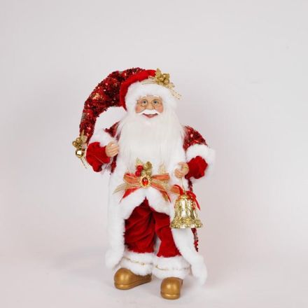 SANTA, WITH RED FANCY CLOTHES, 45cm