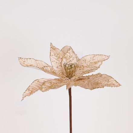 CHAMPAGNE FLOWER, WITH CHAMPAGNE BEADS, 27x15cm
