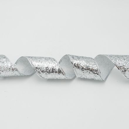 ΚΟΡΔΕΛΑ ME ΑΣΗΜΙ ΧΟΝΤΡΟΚΟΜΜΕΝΟ GLITTER, 6.30cm, 10M