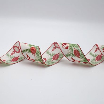 ΚΟΡΔΕΛΑ ΜΕ ΧΡΙΣΤΟΥΓΕΝΝΙΑΤΙΚΕΣ ΜΠΑΛΕΣ, 6.30cm, 10M