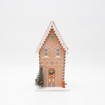 ΧΑΡΤΙΝΟ ΣΠΙΤΑΚΙ, ΜΠΕΖ ΜΕ ΜΠΙΣΚΟΤΟΥΛΗ, ΦΩΤΙΖΟΜΕΝΟ, 11x8.5x22cm