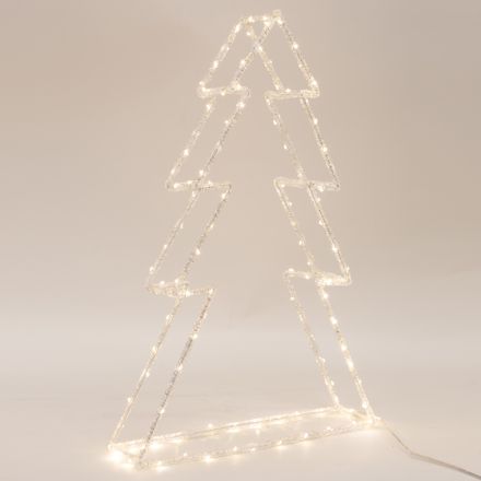 ACRYLIC TREE, 3,5V ADAPTOR, 120 WARM WHITE MINI LED, LEAD WIRE 5m, 40x10x60cm, IP44