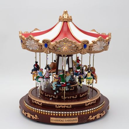 MAGICAL CAROUSEL, WITH LIGHT, MUSIC, AND MOVEMENT, WITH TRANSFORMER, 30x30x33.3cm