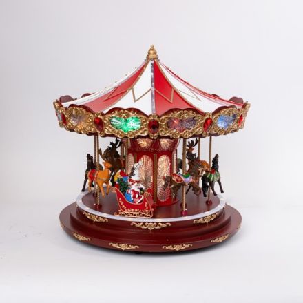 FANCY CAROUSEL, WITH MUSIC, MOVEMENT, AND LIGHT, WITH TRANSFORMER, 44x44x42cm