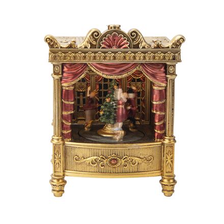 ΣΚΗΝΗ ΘΕΑΤΡΟΥ ΧΡΥΣΗ, ΜΕ ΜΟΥΣΙΚΗ ΚΑΙ ΚΙΝΗΣΗ, ΜΠΑΤΑΡΙΑΣ, 17.5x13x24cm