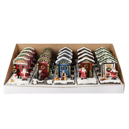 DISPLAY BOX, ΠΟΡΤΟΥΛΕΣ ΜΕ ΧΡΙΣΤΟΥΓΕΝΝΙΑΤΙΚΑ ΣΧΕΔΙΑ, ΦΩΤΙΖΟΜΕΝΕΣ, 9x5.5x13cm, 5 ΣΧΕΔΙΑ, 20ΤΜΧ