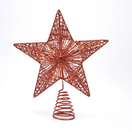 ΦΩΤΙΖΟΜΕΝΟ ΚΟΚΚΙΝΟ ΑΣΤΕΡΙ 26x6x30cm, 20 MINI LED, ΜΠΑΤΑΡΙΑΣ 2xAA, ΧΡΟΝΟΔΙΑΚΟΠΤΗΣ, ΚΟΚΚΙΝΟ ΧΑΛΚΙΝΟ ΚΑΛΩΔΙΟ, ΘEPMO ΛEYKO LED, ΠΡΟΕΚΤΑΣΗ ΠΑΡΟΧΗΣ 30cm, IP20