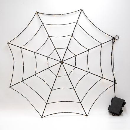 ΦΩΤΙΖΟΜΕΝΟ ΔΙΧΤΥ 57cm, 80 MINI LED, ΜΠΑΤΑΡΙΑΣ 3xAA, ΧΡΟΝΟΔΙΑΚΟΠΤΗ, ΜΑΥΡΟ ΧΑΛΚΙΝΟ ΚΑΛΩΔΙΟ, ΜΑΥΡΟΣ ΜΕΤΑΛΛΙΚΟΣ ΣΚΕΛΕΤΟΣ, ΘΕΡΜΟ ΛΕΥΚΟ LED, ΠΡΟΕΚΤΑΣΗ ΠΑΡΟΧΗΣ 30cm, IP44