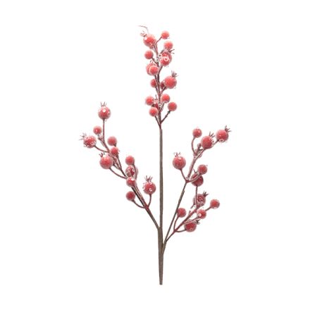 ΚΛΑΔΙ ΜΕ BERRIES ΚΟΚΚΙΝΑ ΠΑΓΩΜΕΝΑ ΚΑΙ ΚΡΥΣΤΑΛΛΑΚΙΑ 53cm