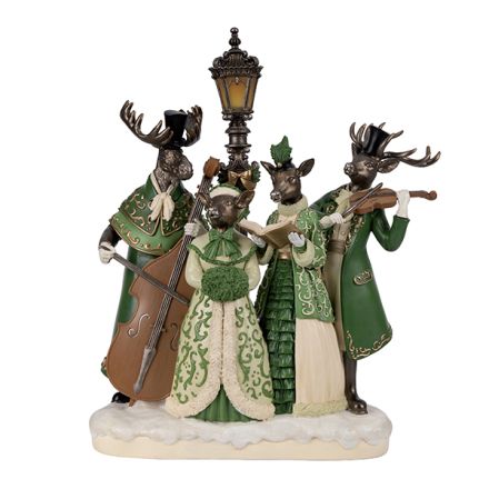 ΧΟΡΩΔΙΑ ΕΛΑΦΙΩΝ ΜΕ ΒΙΚΤΩΡΙΑΝΑ ΡΟΥΧΑ, ΠΟΛΥΡΕΖΙΝ, ΦΩΤΙΖΟΜΕΝΟ, ΜΠΑΤΑΡΙΑΣ, 36x16.7x43.7cm