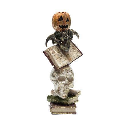 ΚΗΡΟΠΗΓΙΟ ΠΟΛΥΡΕΖΙΝ, HALLOWEEN, ME ΝΥΧΤΕΡΙΔΑ ΚΑΙ ΝΕΚΡΟΚΕΦΑΛΗ, 13x10.50x30.50cm