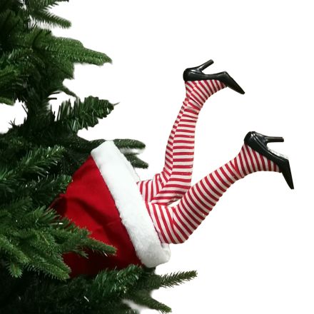 MRS. CLAUS ELF LEGS, WITH MOTION, BATTERY-OPERATED, 14.5x13.5x41.5cm