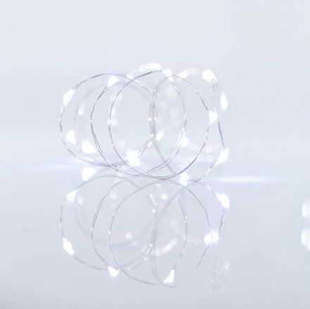 ΣΕΙΡΑ, 100 MINI LED, ΜΕΤΑΣΧΗΜΑΤΙΣΤΗ, ΣΤΑΘΕΡΟ, ΑΣΗΜΙ ΧΑΛΚΙΝΟ ΚΑΛΩΔΙΟ, ΛΕΥΚΟ LED ANA 10cm, ΠΡΟΕΚΤΑΣΗ ΠΑΡΟΧΗΣ 5m, ΙΡ44
